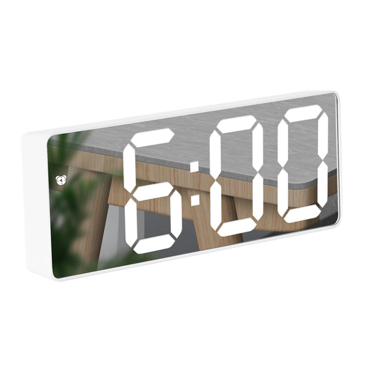 Mirror Bedside Alarm Clock Battery Plug-In Dual-Purpose LED Clock My Store