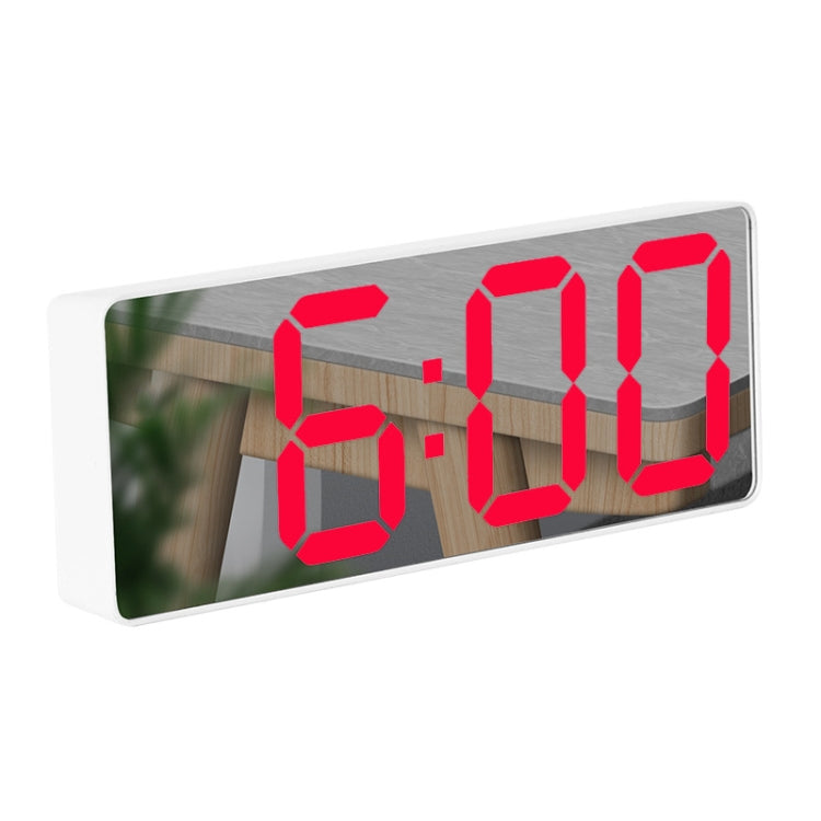 Mirror Bedside Alarm Clock Battery Plug-In Dual-Purpose LED Clock My Store