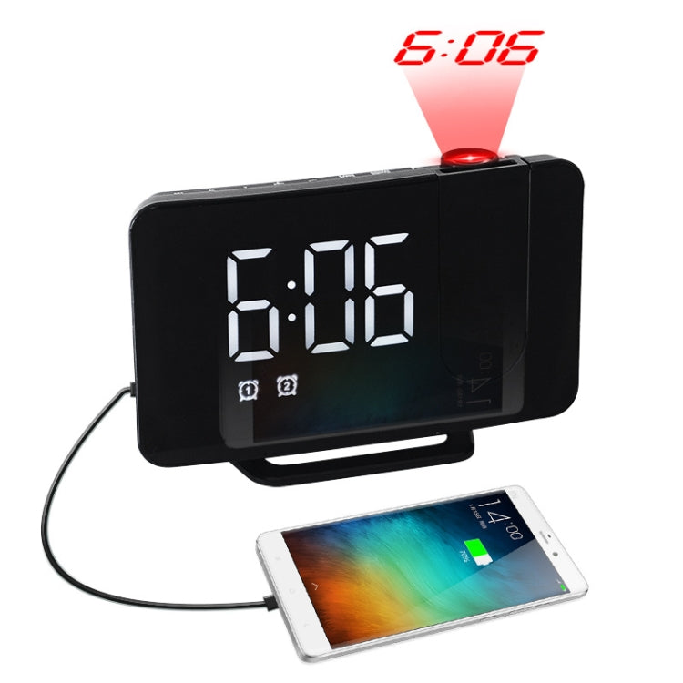 Projection LED Large Screen Display Alarm Clock Radio Electronic Clock