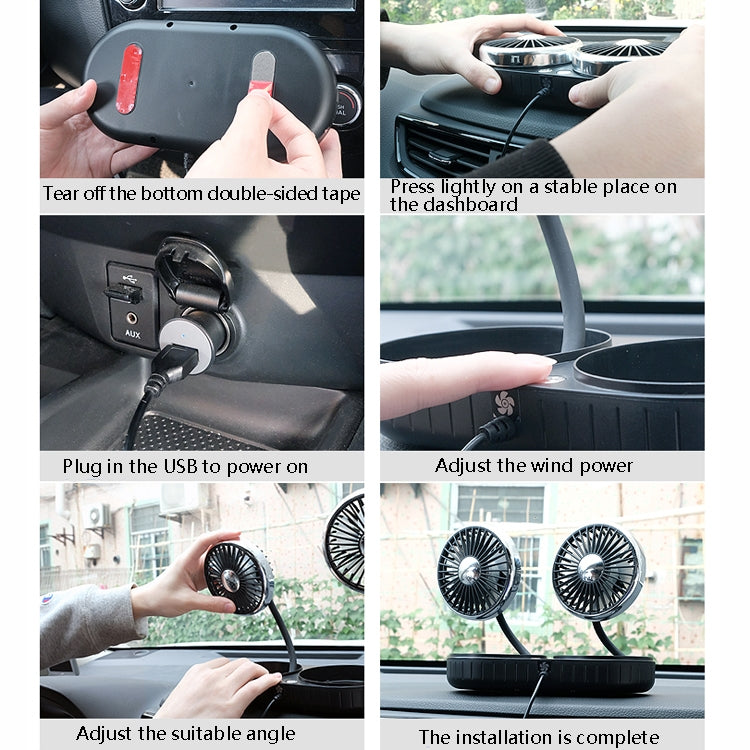 F303 Car USB Fan 12/24V Car Shake Head Fan ÎҵÄÉ̵ê