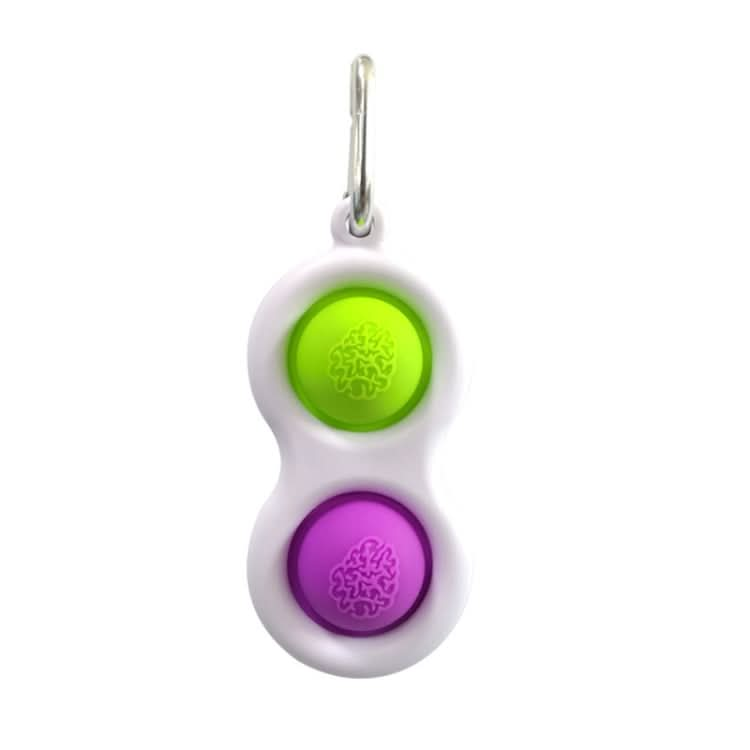 3 PCS Finger Bubble Music Key Buckle Baby Mental Development Can Press The Practice Board Finger Decompression Press Keychain, Color Random Deilvery-Reluova