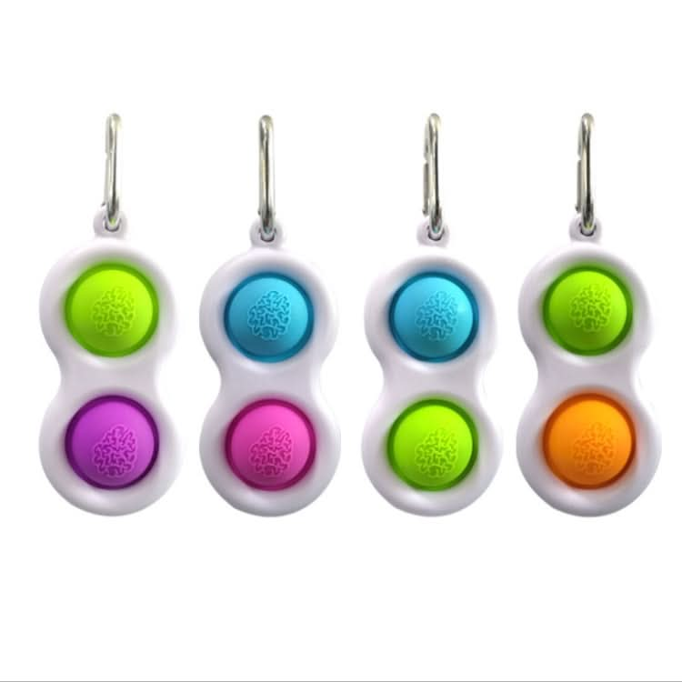 3 PCS Finger Bubble Music Key Buckle Baby Mental Development Can Press The Practice Board Finger Decompression Press Keychain, Color Random Deilvery-Reluova