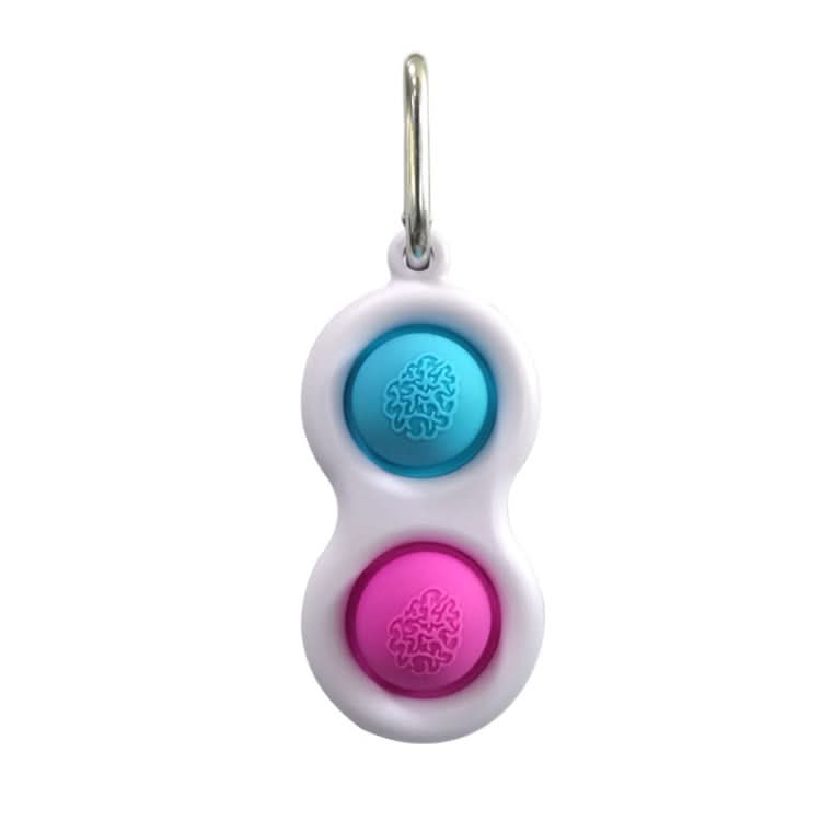 3 PCS Finger Bubble Music Key Buckle Baby Mental Development Can Press The Practice Board Finger Decompression Press Keychain, Color Random Deilvery-Reluova