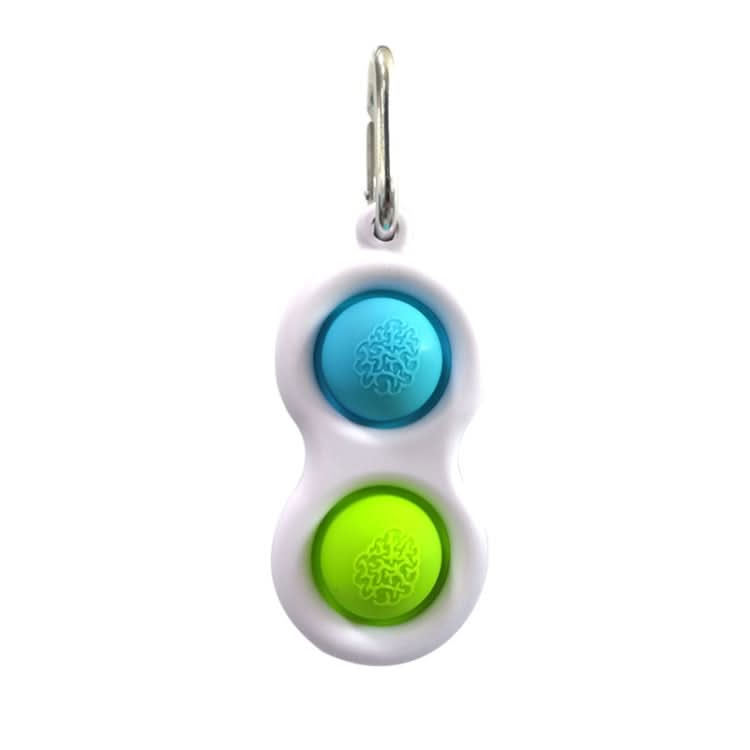 3 PCS Finger Bubble Music Key Buckle Baby Mental Development Can Press The Practice Board Finger Decompression Press Keychain, Color Random Deilvery-Reluova