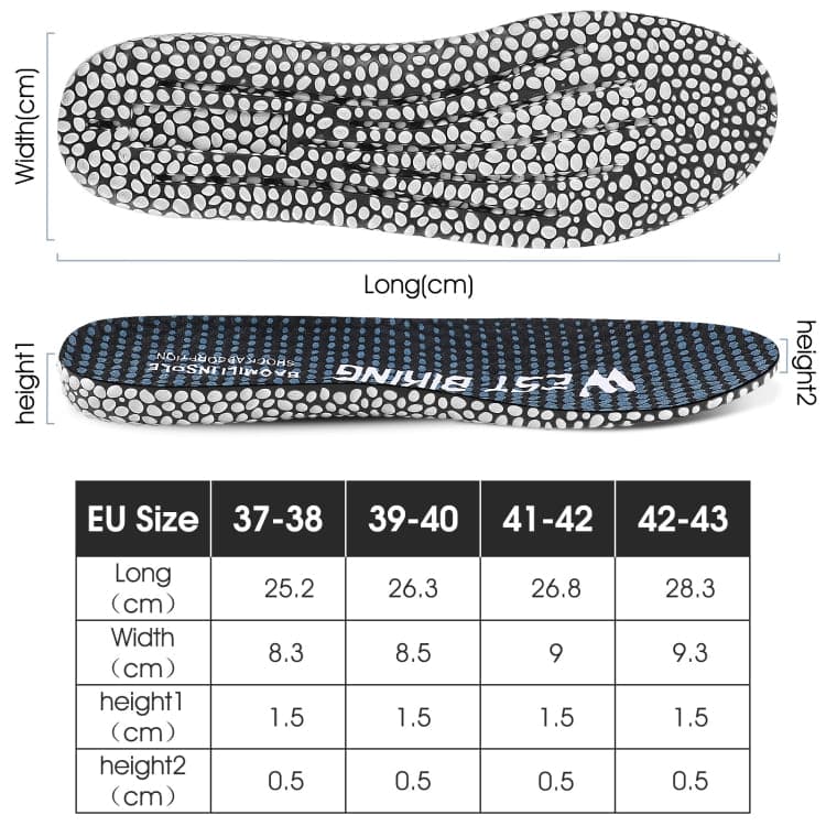 WEST BIKING Bicycle Riding Insole Sports Slow Shock PU Comfortable Insole Reluova