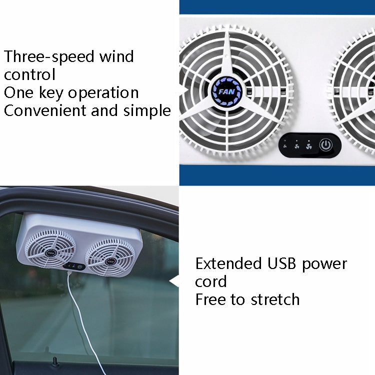 USB Interface Car Cooling Device Car Exhaust Air Circulation Exhaust Fan Car Changing Fan