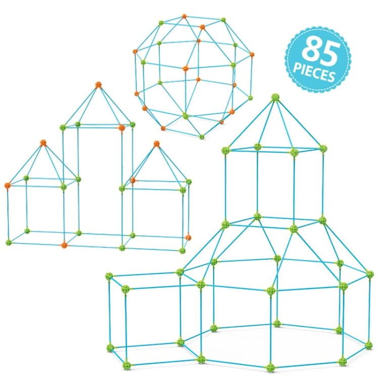 85 in 1 DIY Tent Toy Assembling Play House DIY Children Tent Building Toy Reluova