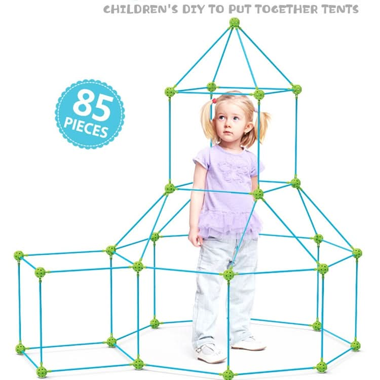 85 in 1 DIY Tent Toy Assembling Play House DIY Children Tent Building Toy Reluova