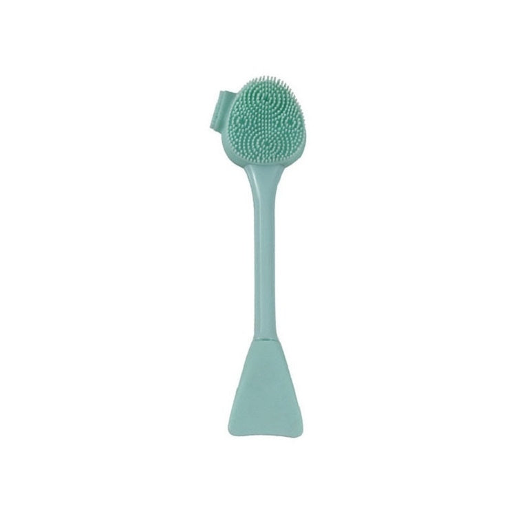 Hand-Held Silicone Cleansing Brush And Mask Brush Green White Double-head Knife