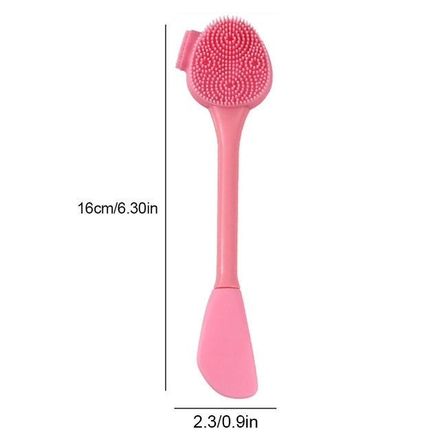 Hand-Held Silicone Cleansing Brush And Mask Brush Green White Double-head Knife Reluova