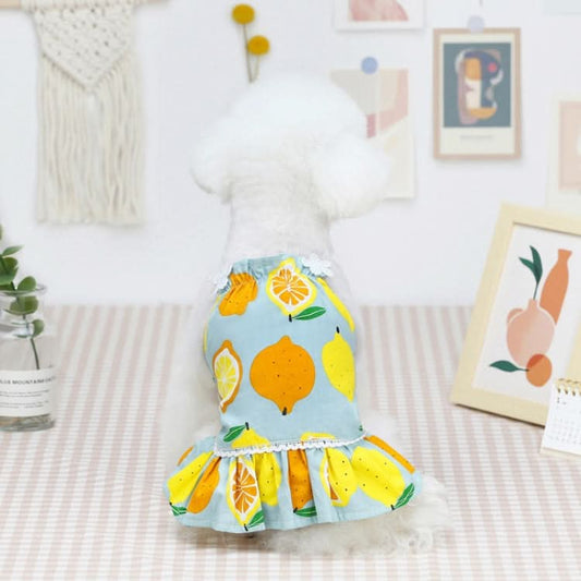 Pet Clothing Dog Cat Dress Lemon Skirt - Reluova