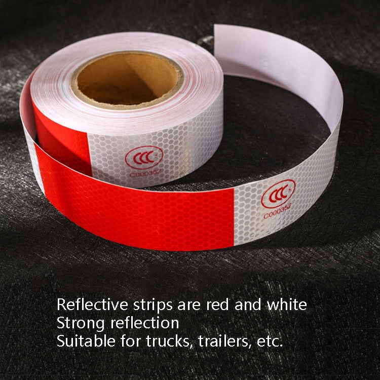 Red And White Car Reflective Film Annual Inspection Of The Car Body Stickers Reflective Barlights