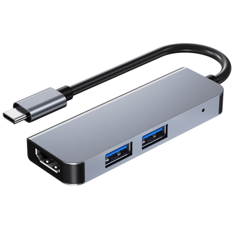 3 In 1 USB-C / Type-C To 4K HDMI + 2 USB 3.0 Ports Multifunctional HUB Docking Station-Reluova