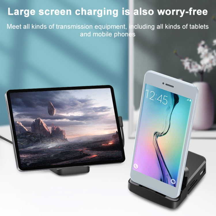 7 In 1 USB-C / Type-C To 2 USB 2.0 + USB 3.0 + 4K HDMI + SD / TF Card Slot + PD USB-C / Type-C Charging Ports Multifunctional HUB Docking Station With Holder My Store