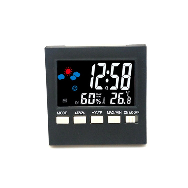 2159 Household Temperature And Humidity Display Alarm Clock Indoor Electronic Digital Display Multi-Function Color Screen Clock-Reluova