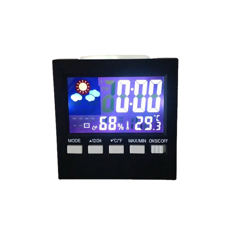 2159 Household Temperature And Humidity Display Alarm Clock Indoor Electronic Digital Display Multi-Function Color Screen Clock-Reluova