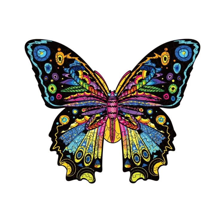 Butterfly Wooden Alien Puzzle Irregular Three-Dimensional Animal Puzzle, Size: Reluova