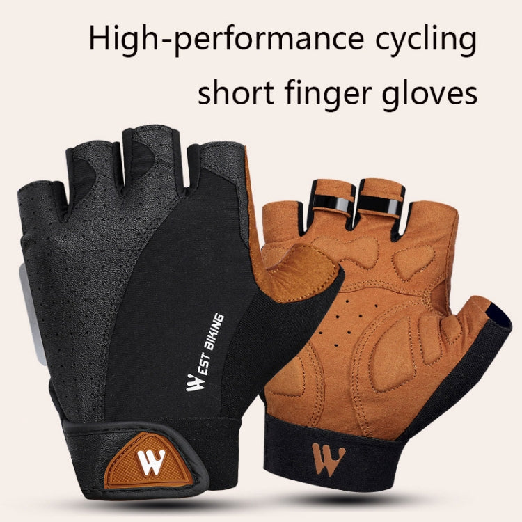 WEST BIKING YP0211196 Half-Finger Shock-Absorbing Anti-Skid Motorcycle Bike Gloves Riding Equipment