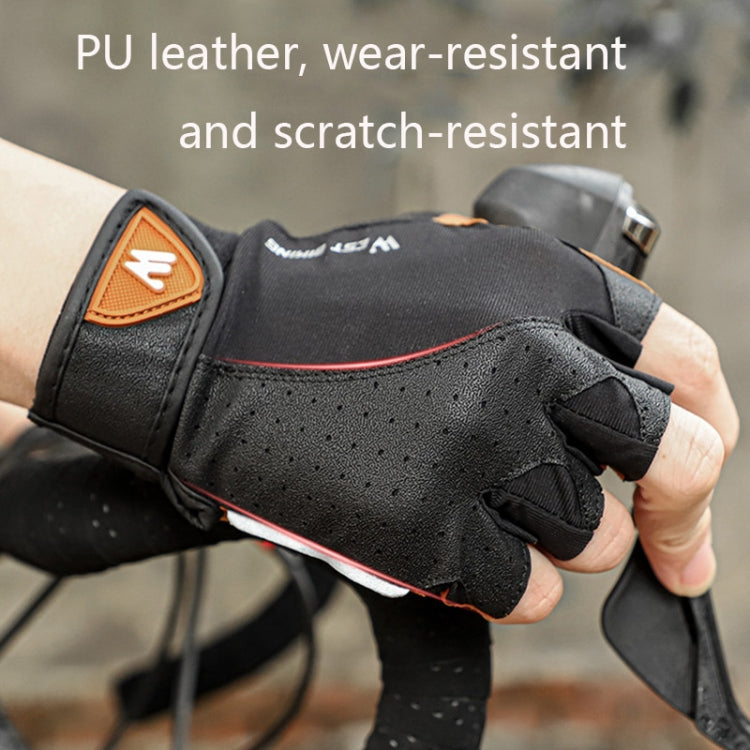 WEST BIKING YP0211196 Half-Finger Shock-Absorbing Anti-Skid Motorcycle Bike Gloves Riding Equipment Reluova