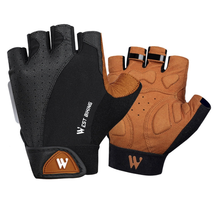 WEST BIKING YP0211196 Half-Finger Shock-Absorbing Anti-Skid Motorcycle Bike Gloves Riding Equipment Reluova