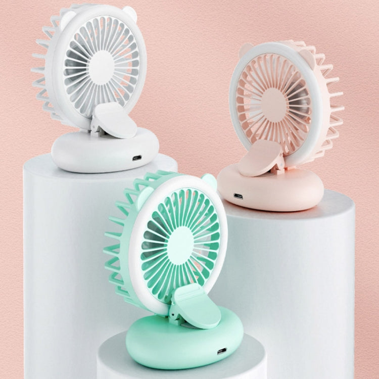 D11 Fill Light Clip Hanging Neck Fan Handheld Folding Mini USB Desktop Fan Reluova