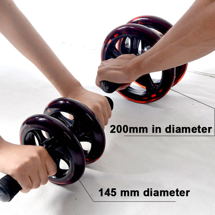 SHANLIAN PU Abdominal Wheel Double-Wheel Abdominal Wheel Mute Exercise Fitness Roller with Kneeling Pad Reluova