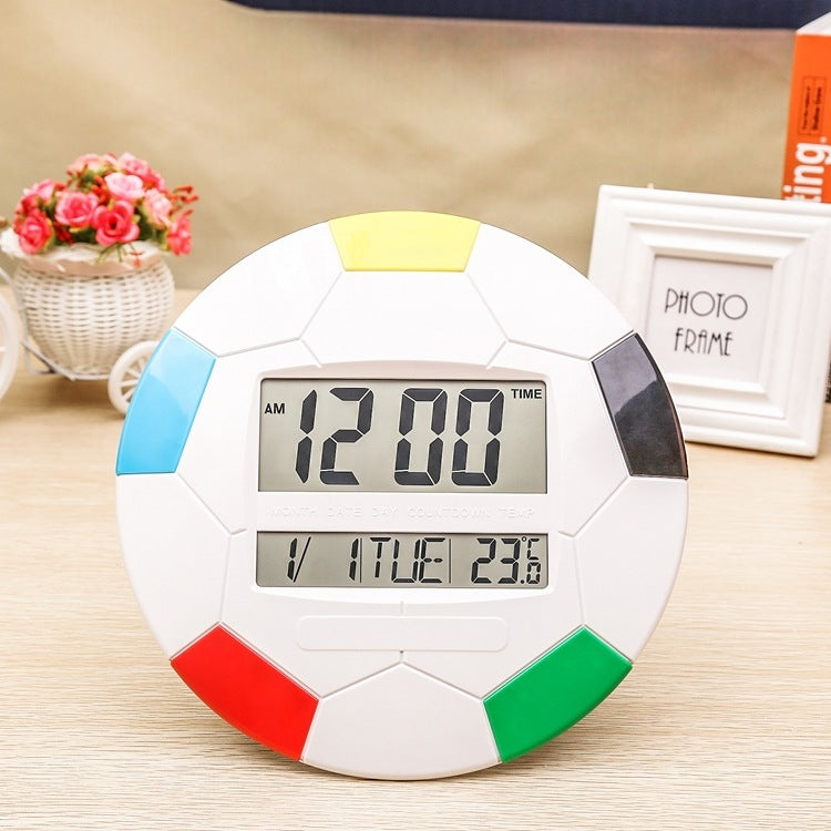 3888 Calendar Electronic Wall Clock LCD Round Wall Clock My Store