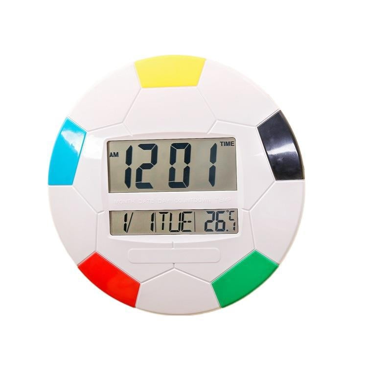 3888 Calendar Electronic Wall Clock LCD Round Wall Clock My Store