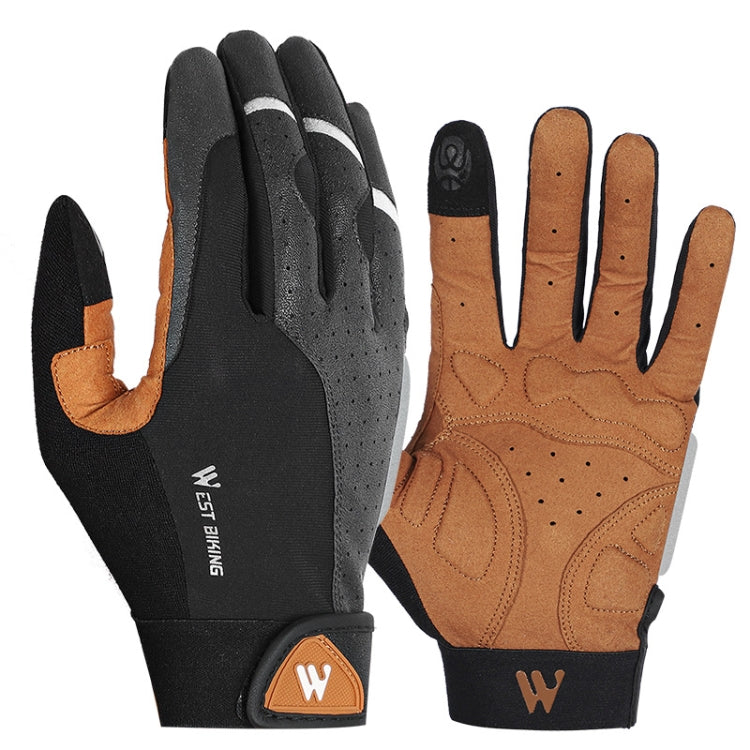 WEST BIKING YP0211197 Full-Finger Shock-Absorbing Anti-Skid Motorcycle Bike Gloves Riding Equipment