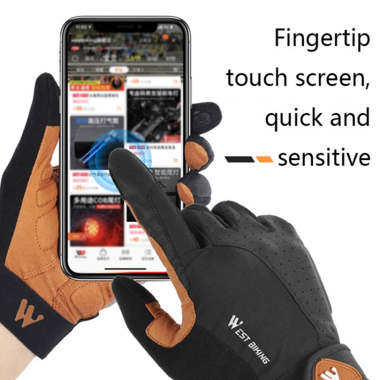 WEST BIKING YP0211197 Full-Finger Shock-Absorbing Anti-Skid Motorcycle Bike Gloves Riding Equipment