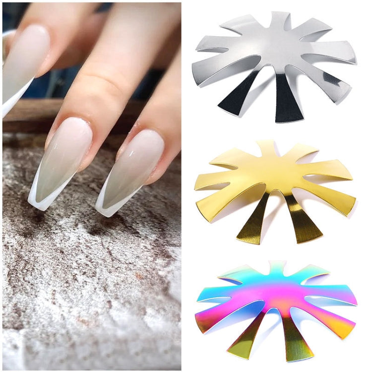 Nail Art Tool Crystal Nail Making Plastic Steel Plate Model, Specification: Gold Reluova