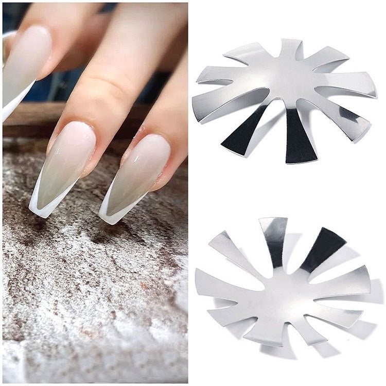 Nail Art Tool Crystal Nail Making Plastic Steel Plate Model, Specification: Gold Reluova