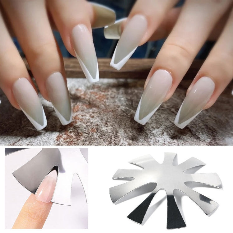 Nail Art Tool Crystal Nail Making Plastic Steel Plate Model, Specification: Gold Reluova