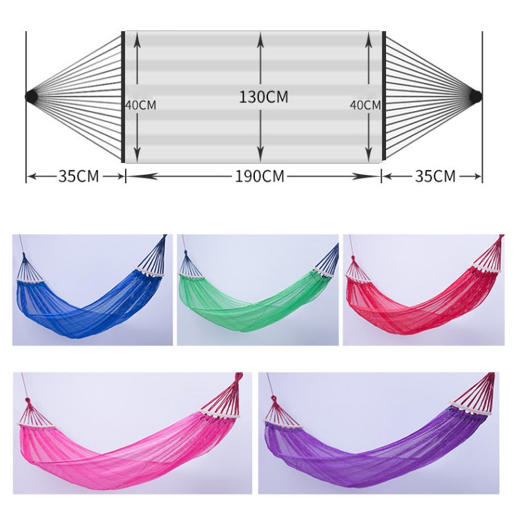 Bending Ice Silk Mesh Hammock Outdoor Hanging Bed Camping  Anti-Sidewall Hammock Swing, Size: 190x130 cm