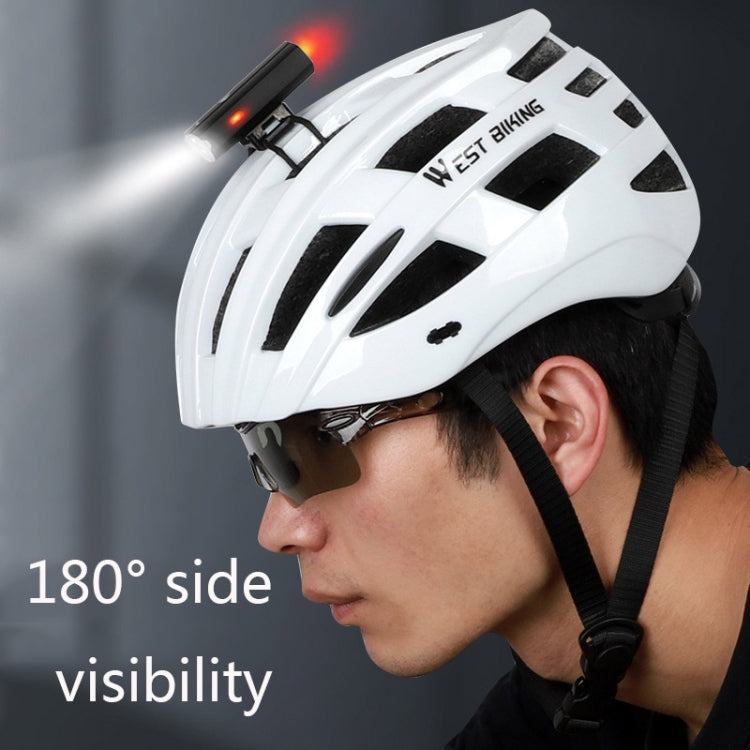 WEST BIKING YP0701281 Bicycle Lights Helmet Lights Front And Tail Warning Lights USB Night Riding Mountain Bike Equipment With Side Lights