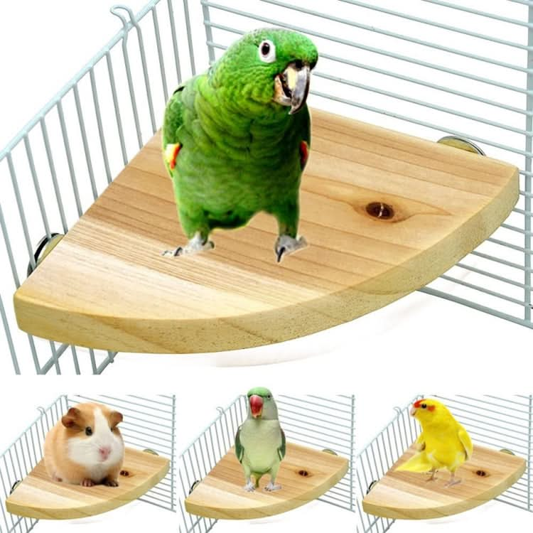 Parrot Log Fan-Shaped Platform Station Board Hamster Springboard Rest Platform - Reluova