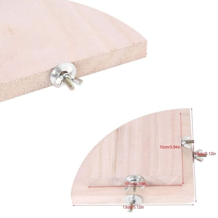 Parrot Log Fan-Shaped Platform Station Board Hamster Springboard Rest Platform - Reluova