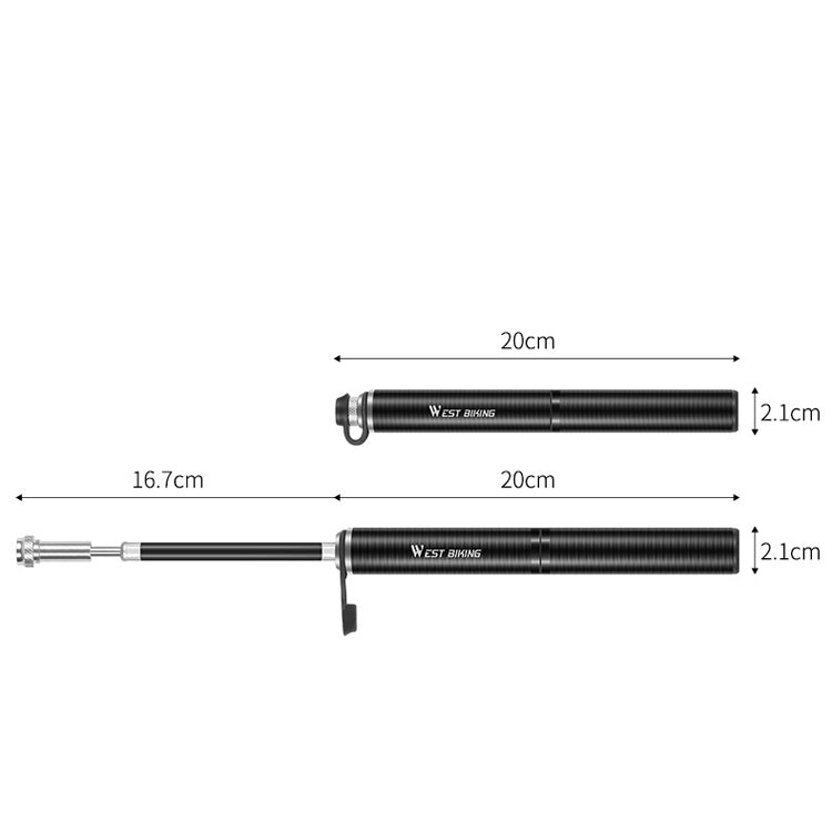 West Biking Bicycle Pump Portable High Pressure Inflators Mountain Road Car Bicycle Riding Equipment