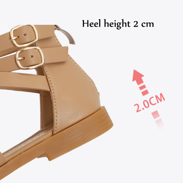 Ladies Summer Strappy Cross Sandals Roman Style Low-Heeled Retro Shoes