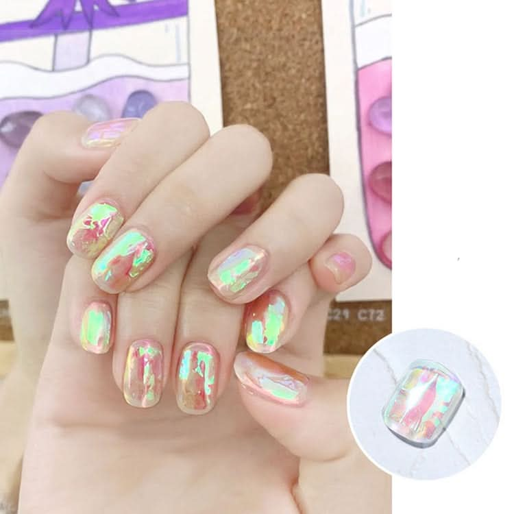 Ice Cube Nail Art Accessories Nail Art Aurora Colorful Cellophane Reluova