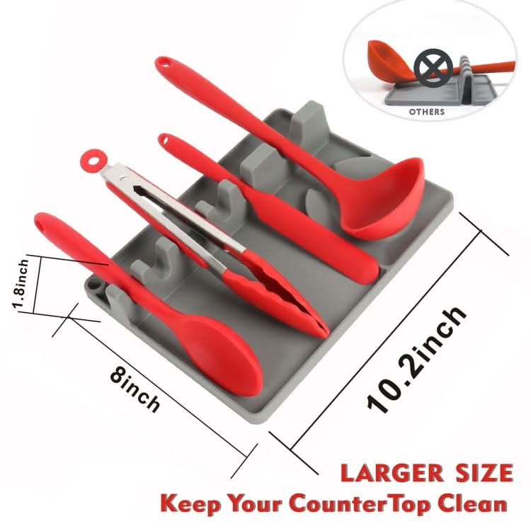 2 in 1 Kitchen Silicone Spoon Holder Shelf-Reluova