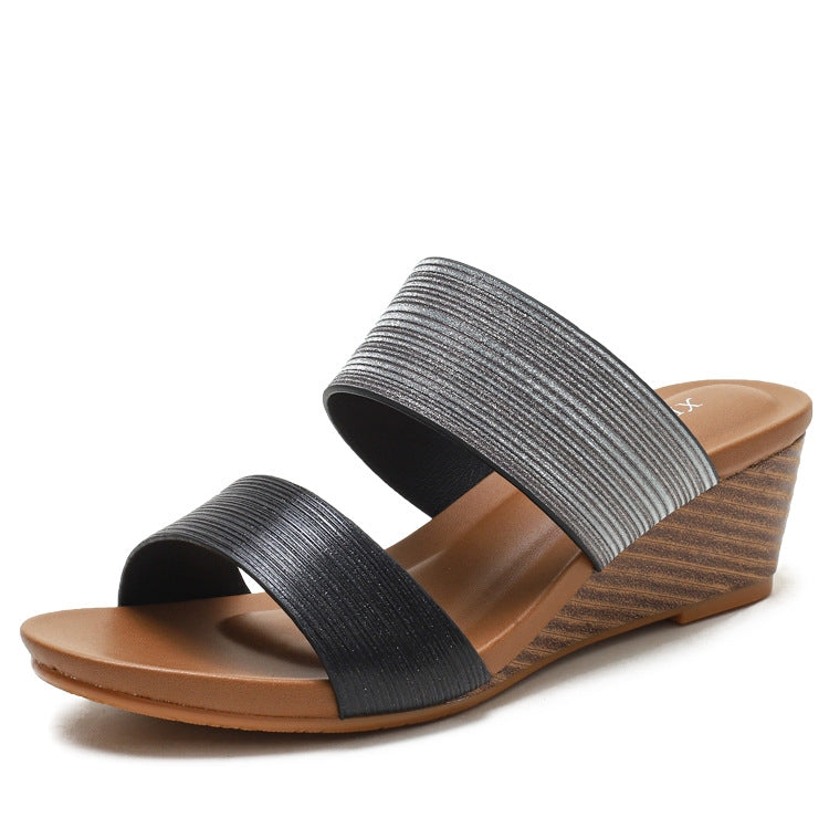 Ladies Sandals And Slippers Fashionable Outer Wear Platform High Heels Reluova