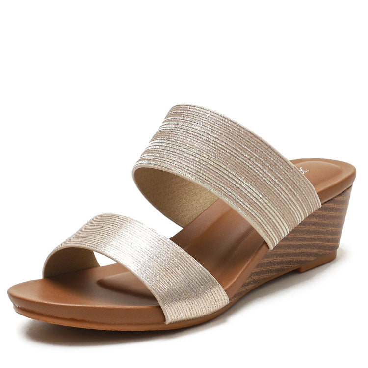 Ladies Sandals And Slippers Fashionable Outer Wear Platform High Heels Reluova