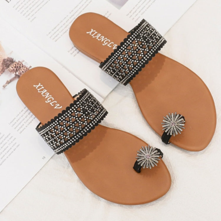 Women Summer Sandals Bohemian Style Buckle Seaside Flats Shoes