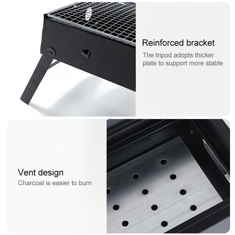 Wrought Iron Barbecue Thickened Folding Barbecue