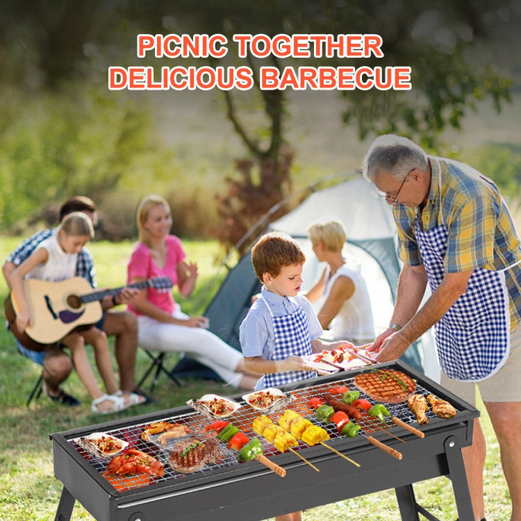 Wrought Iron Barbecue Thickened Folding Barbecue Reluova