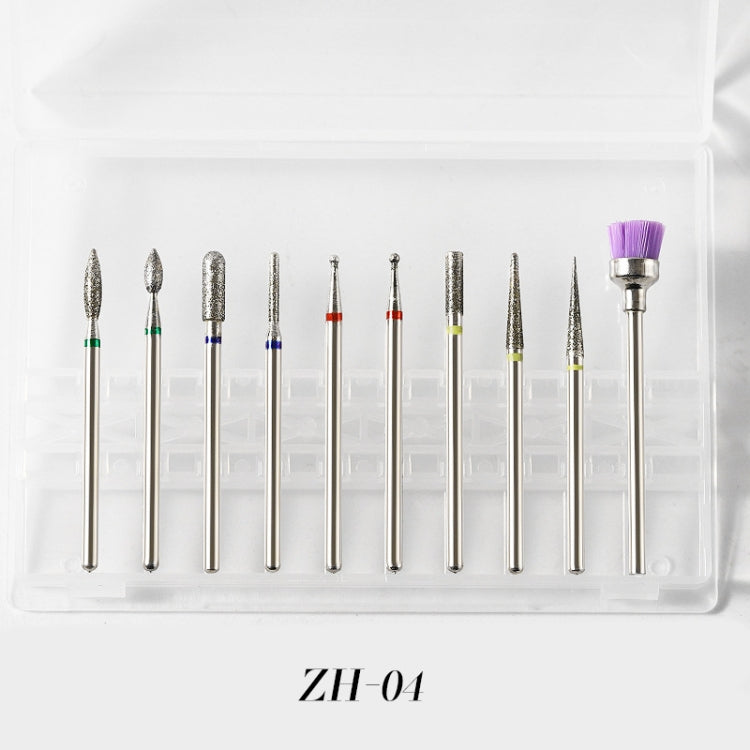 Tungsten Steel Alloy Nail Art Polished Head Set Grinding Machine Drain Brush Dead Polishing Tool Reluova