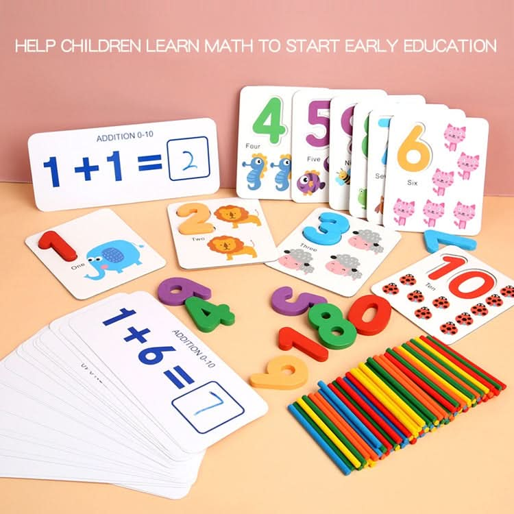 Mathematical Arithmetic Teaching Aids Children Toys Early Education Wooden Puzzles Reluova