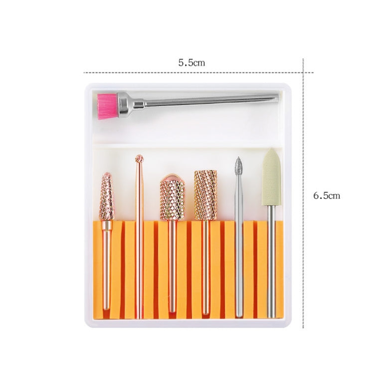 Nail Art Ceramic Tungsten Steel Alloy Grinding Heads Set Grinder Polishing Tool