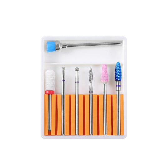 Nail Art Ceramic Tungsten Steel Alloy Grinding Heads Set Grinder Polishing Tool Reluova